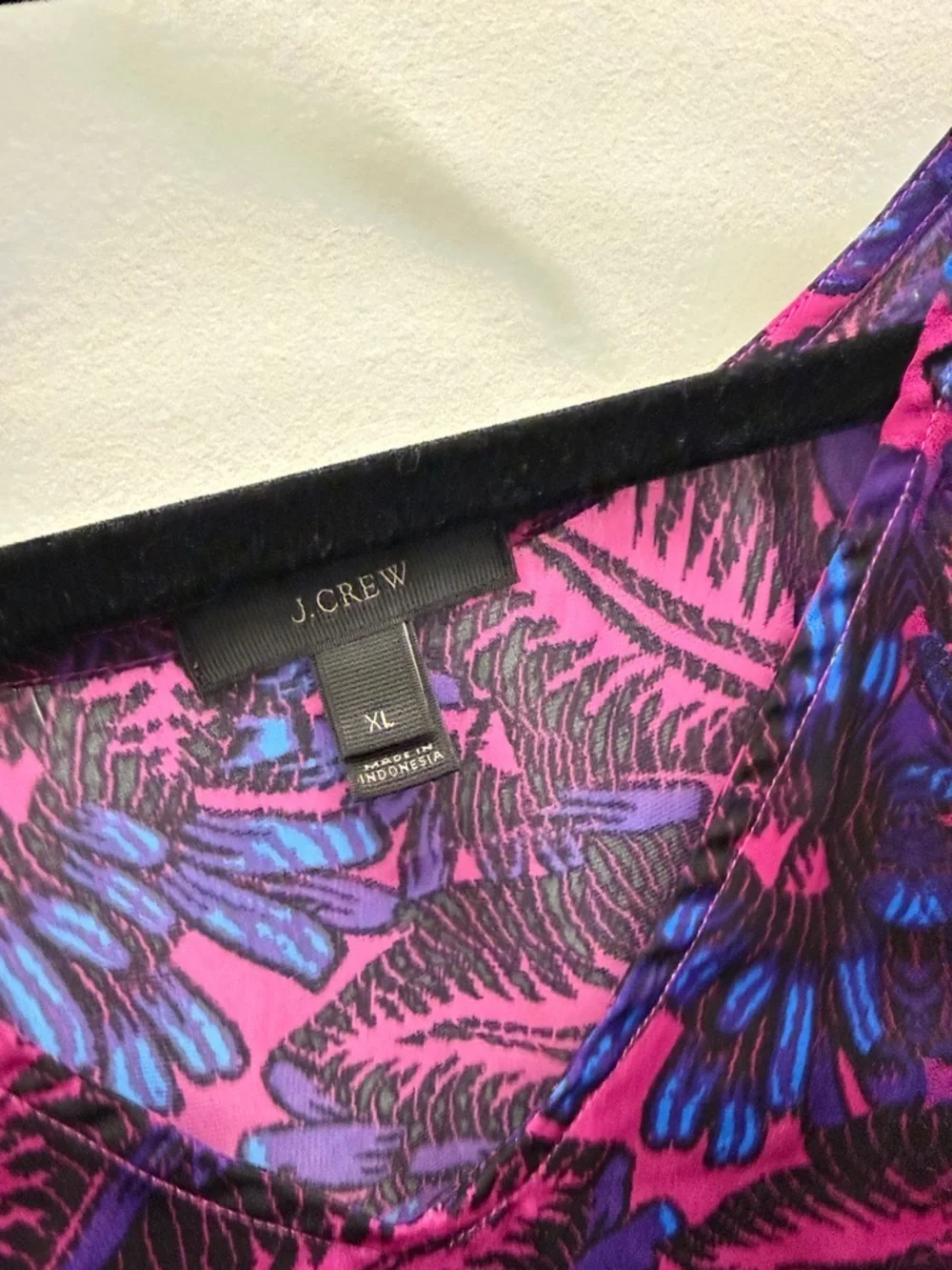 J Crew Midnight floral cocoon top, XL
